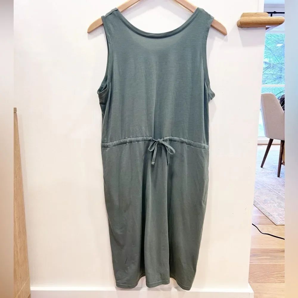 Columbia Sage Green Drawstring Casual Sundress